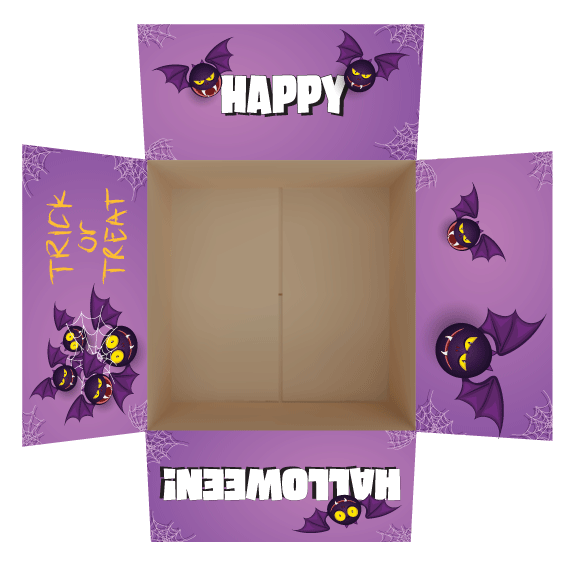 Halloween Bat Care Package Flap Stickers