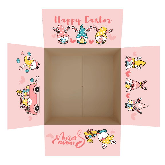 Happy Easter - Gnome Themed Care Package Flap Stickers