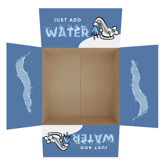 Just add Water Care Package Flap Stickers