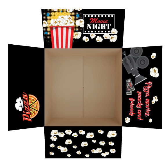 Movie Night Care Package Flap Stickers