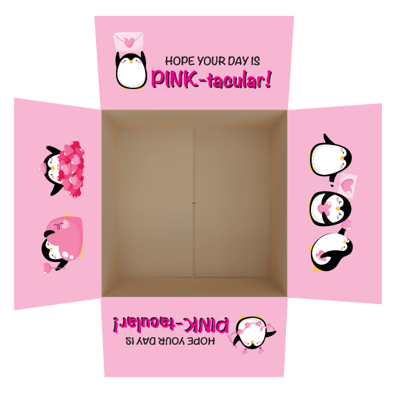 PINK-tacular Penguin Care Package Flap Stickers