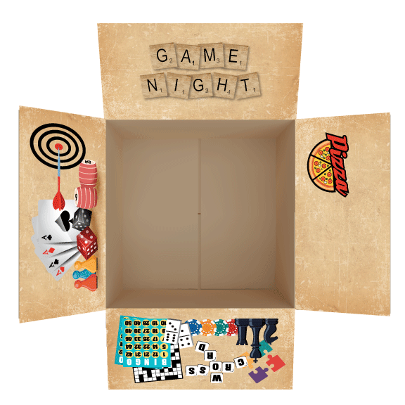 Game Night Care Package Flap Stickers