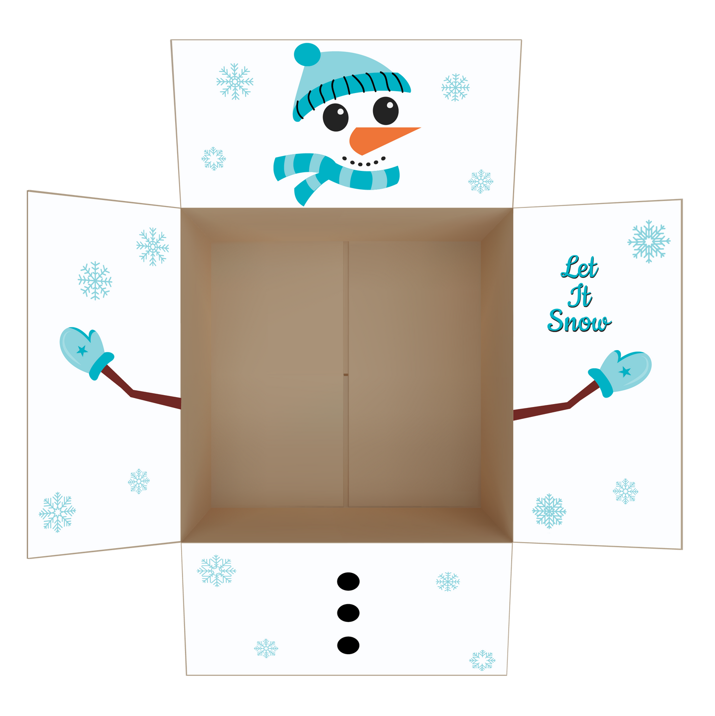 Snowman Care Package Flap Stickers
