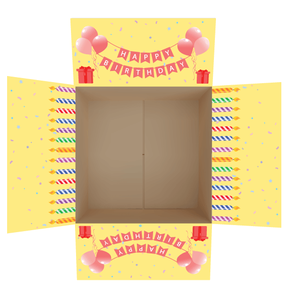 Birthday Candles Care Package Flap Stickers