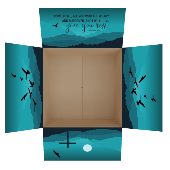 Matthew 11:28 Religious Care Package Flap Stickers