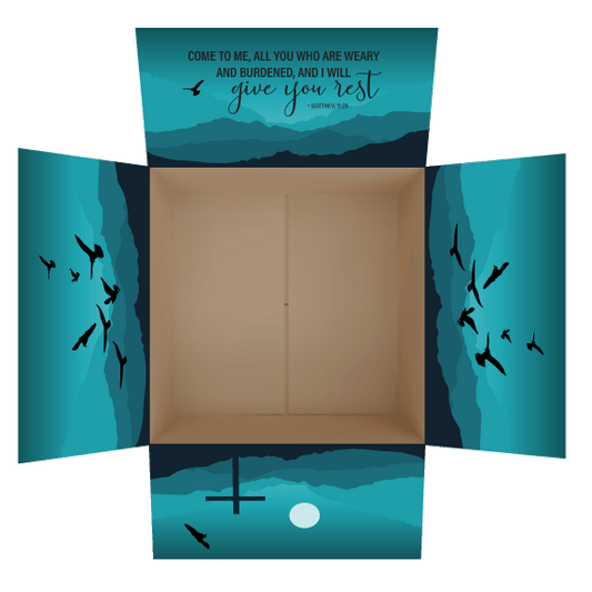 Matthew 11:28 Religious Care Package Flap Stickers