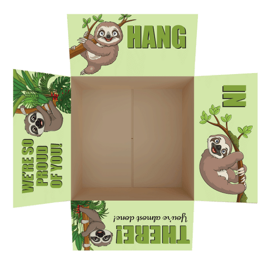 Hang in there - Sloth themed Care Package Flap Stickers