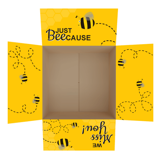 Just BEEcause We Miss You Care Package Flap Stickers