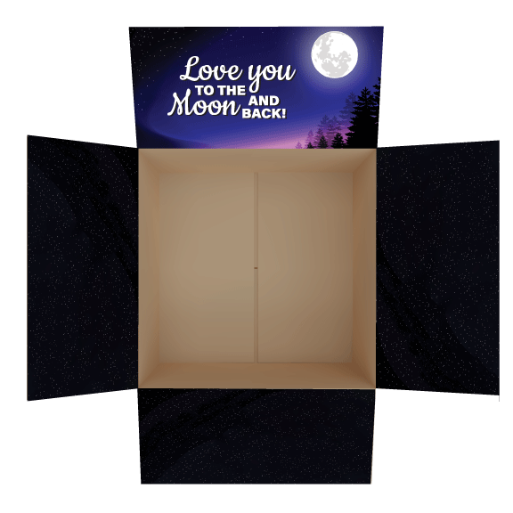 We Love You to the Moon and Back Care Package Flap Stickers