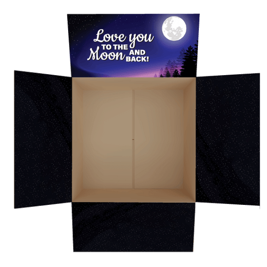 We Love You to the Moon and Back Care Package Flap Stickers
