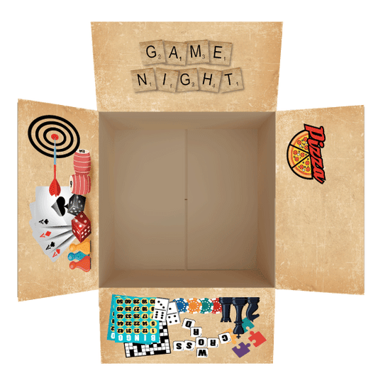Game Night Care Package Flap Stickers