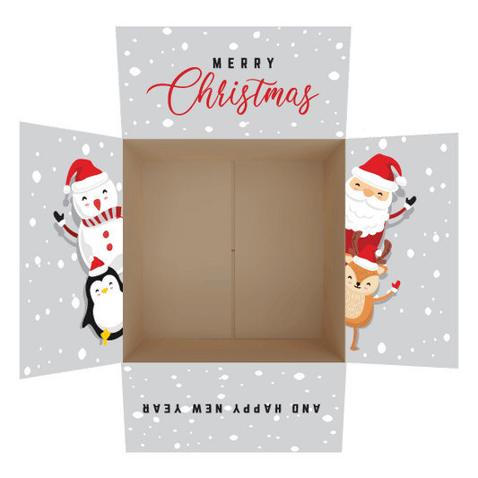 Merry Christmas & Happy New Year Care Package Flap Stickers