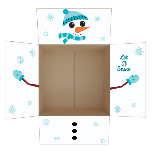 Snowman Care Package Flap Stickers