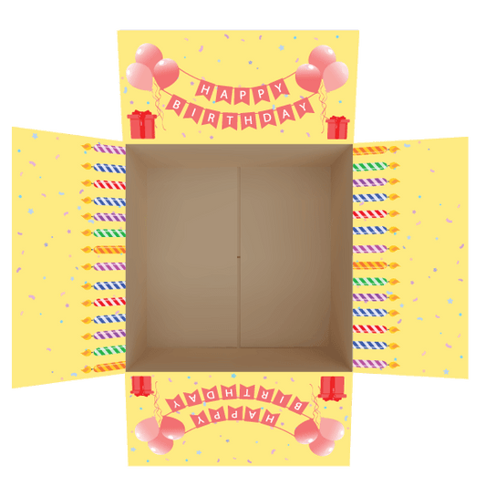 Birthday Candles Care Package Flap Stickers